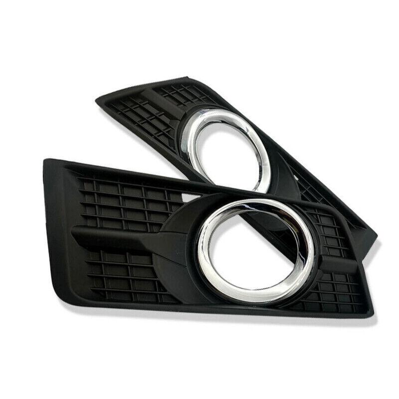 Pair Front Fog Light Cover Bezel Trim Chrome For 2010-2016 Cadillac SRX