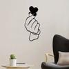 Iron Heart Wall Decor Powder Coated Metal Art Valentine Gift Romantic Home