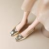 Fashion 2024Designer Summer Silvery Women Sandals Fashion Shallow Singbacks Slip On Shoes Ladies Outdoor Party Dress High Heel Sandalias