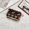 Small Retro Cosmetic Bag Lipstick Key Card Data Cable Storage Pouch Travel Organizer Wallet  Makeup Bag Coin Purse