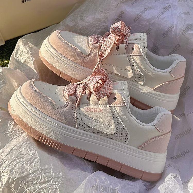 Campus style little white shoes women's 2025 autumn new popular platform shoes children's students leisure sports board shoes