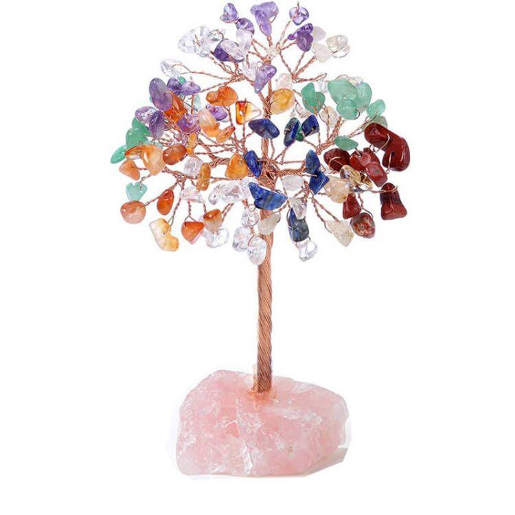 Natural Amethyst Crystal Money Tree Home Desktop Ornament