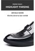 Men's Black British Style Cowhide Leather Dress Shoes - Youth Soft Sole Casual/Formal Wear