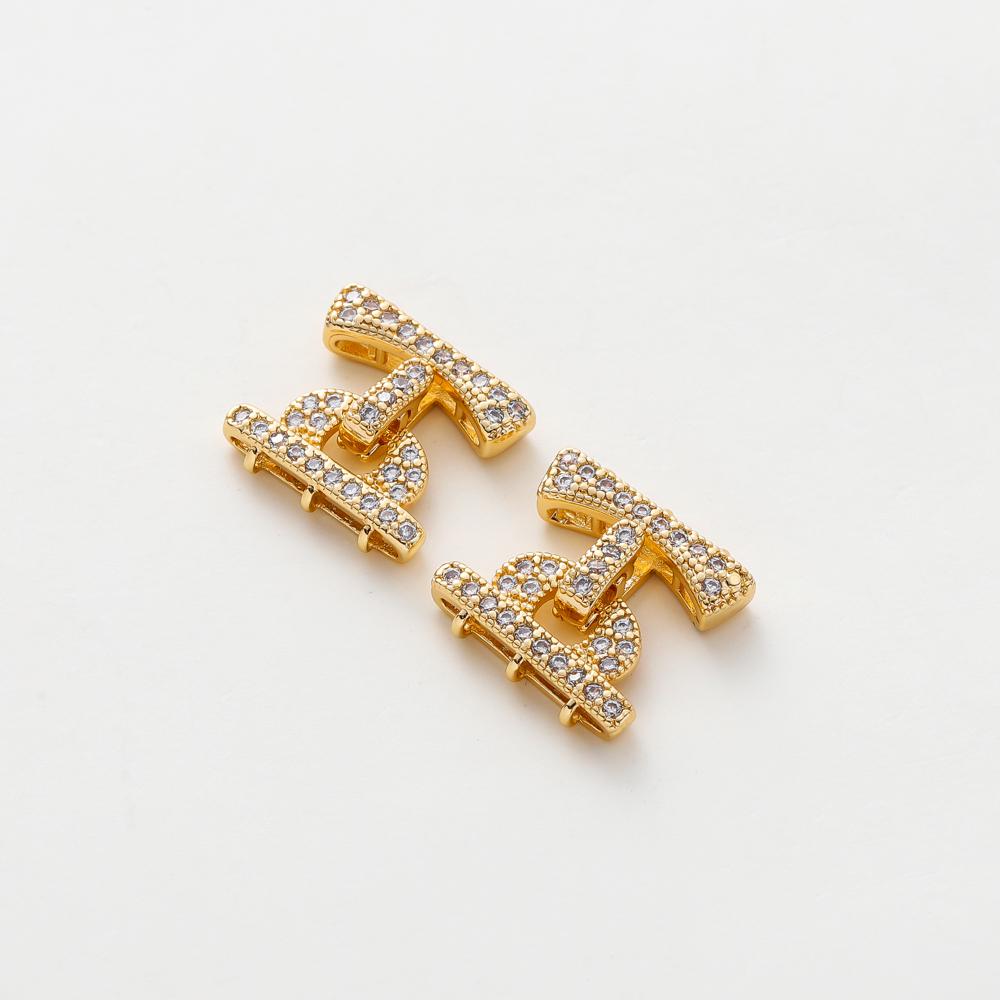 18mm 14K 18K Gold Plated Brass Round Connector for Necklaces Bracelet Clasps Diy Jewelry Making Supplies Findings