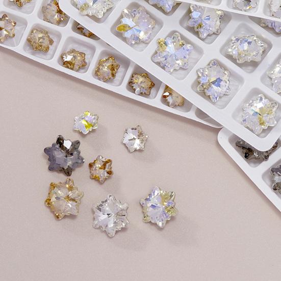 

2Pcs Nail Sparkling Rhinestone Shining Pointed Bottom Art Three-dimensional DIY Glitter Irregular Manicure Fake Diamond