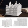 Silicone Resin Houses Moulds Candlestick Moulds Home Ornament Moulds Silicone Texture for Art and Craft Enthusiasts