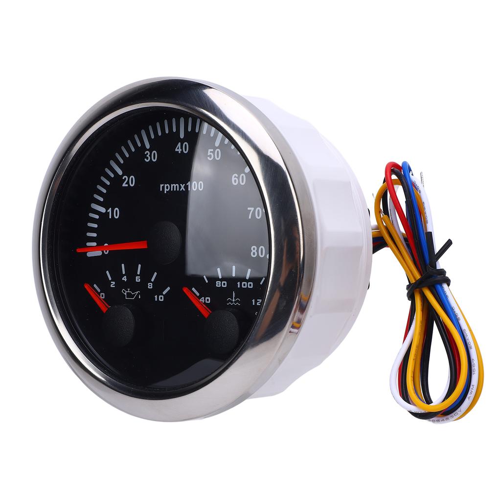 3 v 1 85mm Tachometer 8000rpm 40 až 120 stupňov Celzia Teplota vody 0 až 10 bar Tlak oleja 7 farebné podsvietenie pre auto nákladné auto