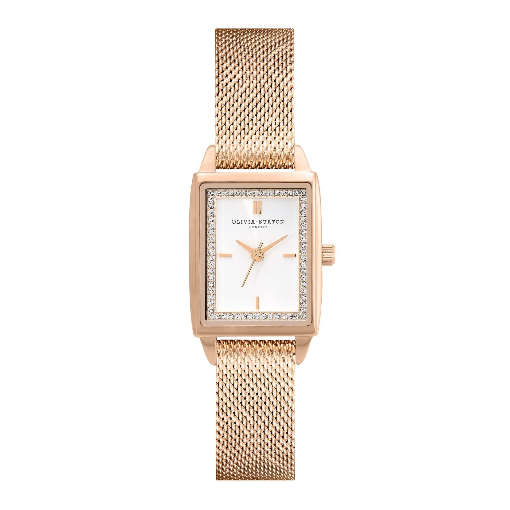 

Авторизованный дистрибьютор Olivia Burton Watch ob24000015 Townhouse 21 мм Прямоугольный Белая гвоздика Золотая сетка [OLIVIA BURTON] Женские &