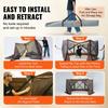 Pop Up Gazebo Tent Pop-Up Screen Tent 6 Sided Canopy Sun Shelter Brown