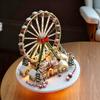 2D Flat Ferris Wheel Sculpture with Base Christmas Home Decoration Desktop Sign Acrylic Figurine Tiered Tray Ornament