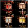 Wood Cutout New Year Projection Lantern Traditional Butterfly Projection Chinese Festival Lantern With Tassel Soft Warm Light