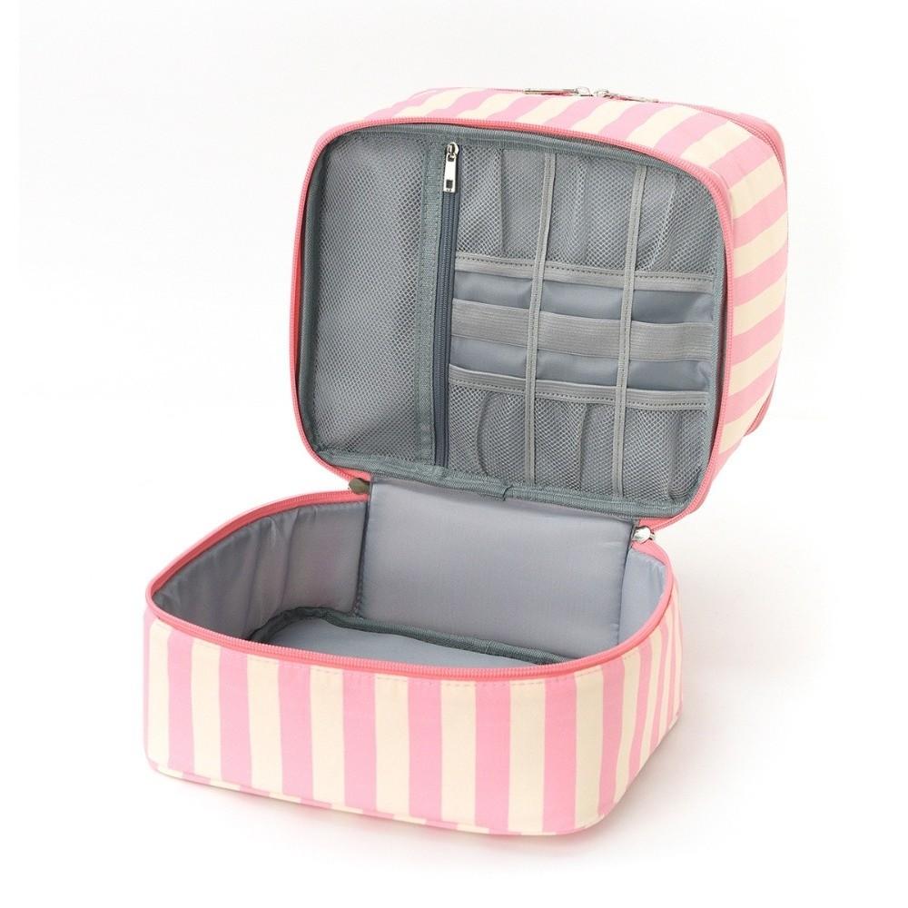 Double Layer Nail Polish Organizer Bag Large Capacity Handheld Essential Oil Storage Bag 30 Compartment Cosmetic Bag