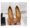 Korean Style Women's Wedge Heel Suede Pointed Toe Shoes - Comfortable & Versatile