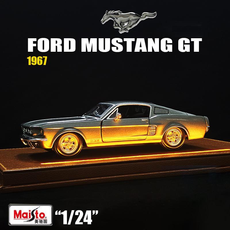 Maisto 1:24 1967 Ford Mustang GT Alloy Sports Car Model Diecast Metal Racing Vehicles Car Model Simulation Collection Kids Gifts