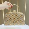 New dinner bag large capacity women's banquet full diamond women's bag high sense light luxury chain messenger handbag