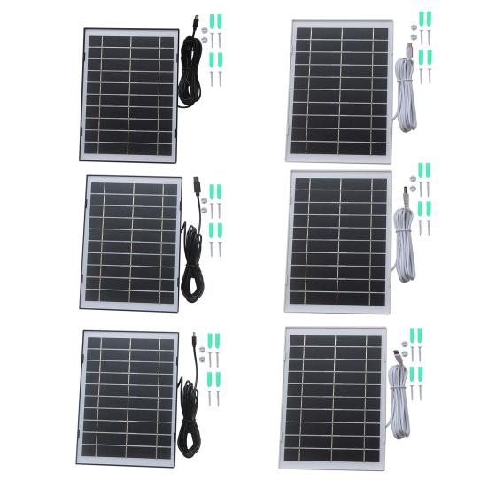Solar Panel 8W High-Efficiency Output IP65 Waterproof Security Camera Power Supply Single Crystal Silicon Solar Panel
