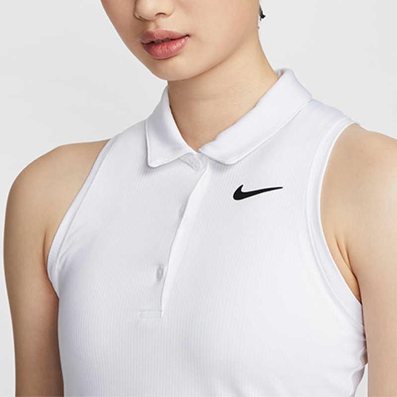 Nike Comfortable Breathable Simple Sports Casual Sleeveless Dress Women Dresses White CV4838-100