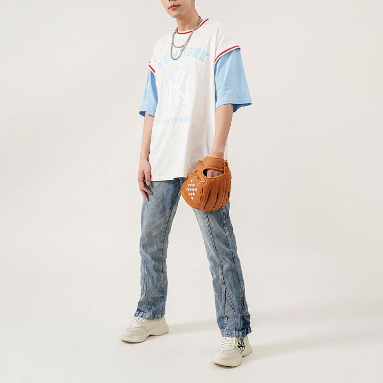 New MLB T Shirts Unisex Cream 3ATSEC823-50CRS