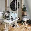 INS Style Kids Swing Chair: Solid Wood Seat with Cushion & Cotton Rope - Perfect for Bedroom Decoration & Baby Entertainment.