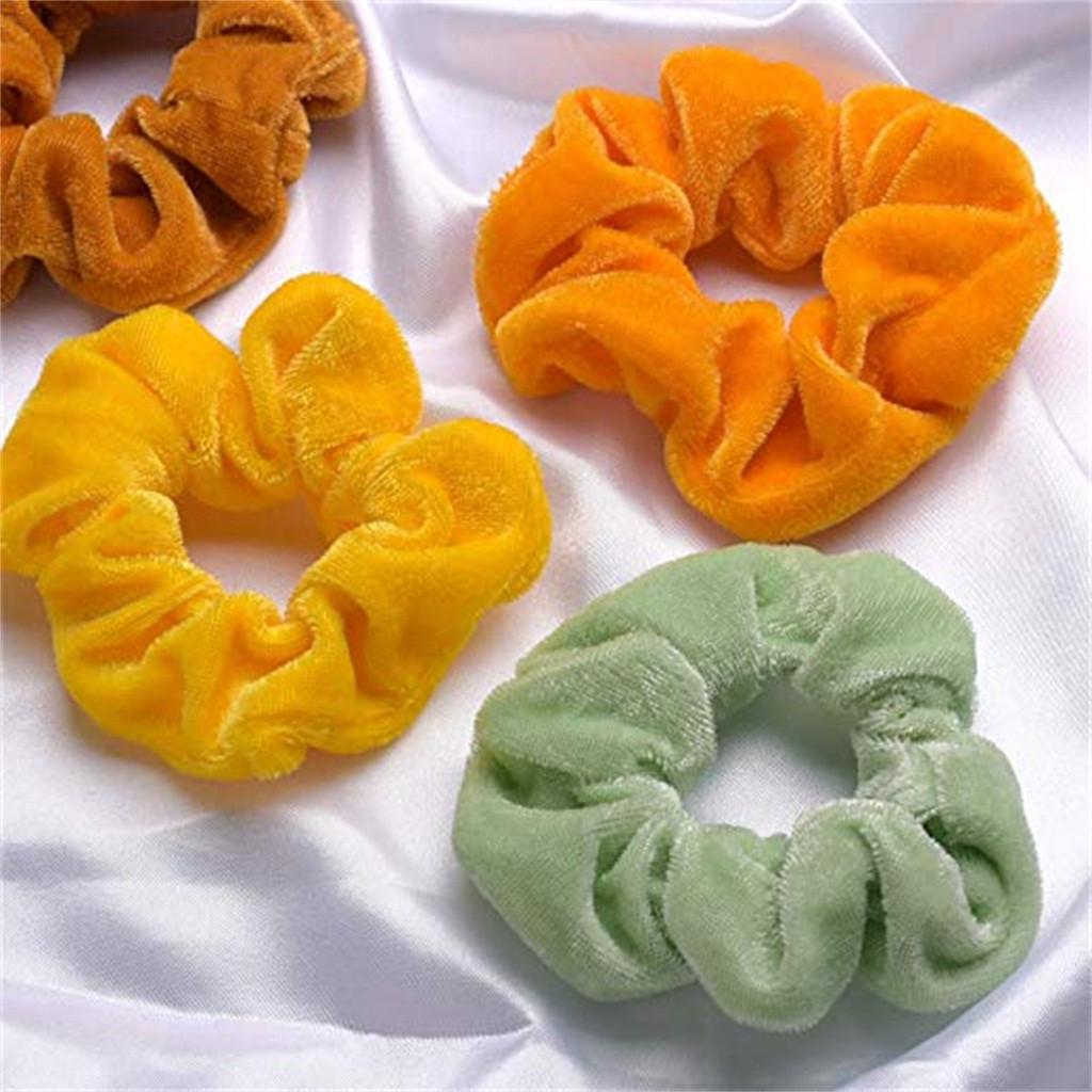 Buy Velvet Hair Ties Elastics Hair Bobbles Colorful Hair Bands Ponytail