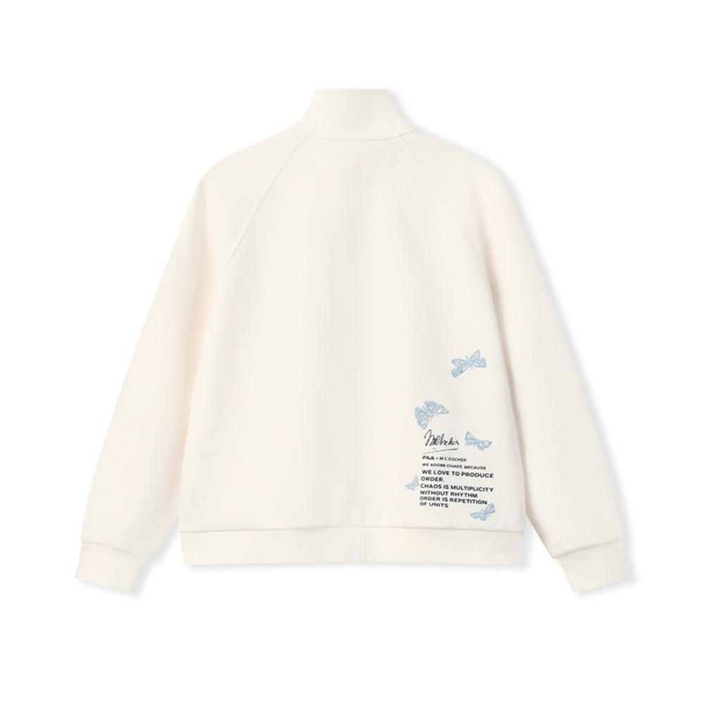 Fila Heritage Classic Fashion Simple Casual Versatile Comfortable Pullover Sweatshirt Women Sweatshirt Sugar-White F11W548227FIV