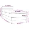 Box Spring Bed with Mattress Taupe 90 x 200 cm Fabric