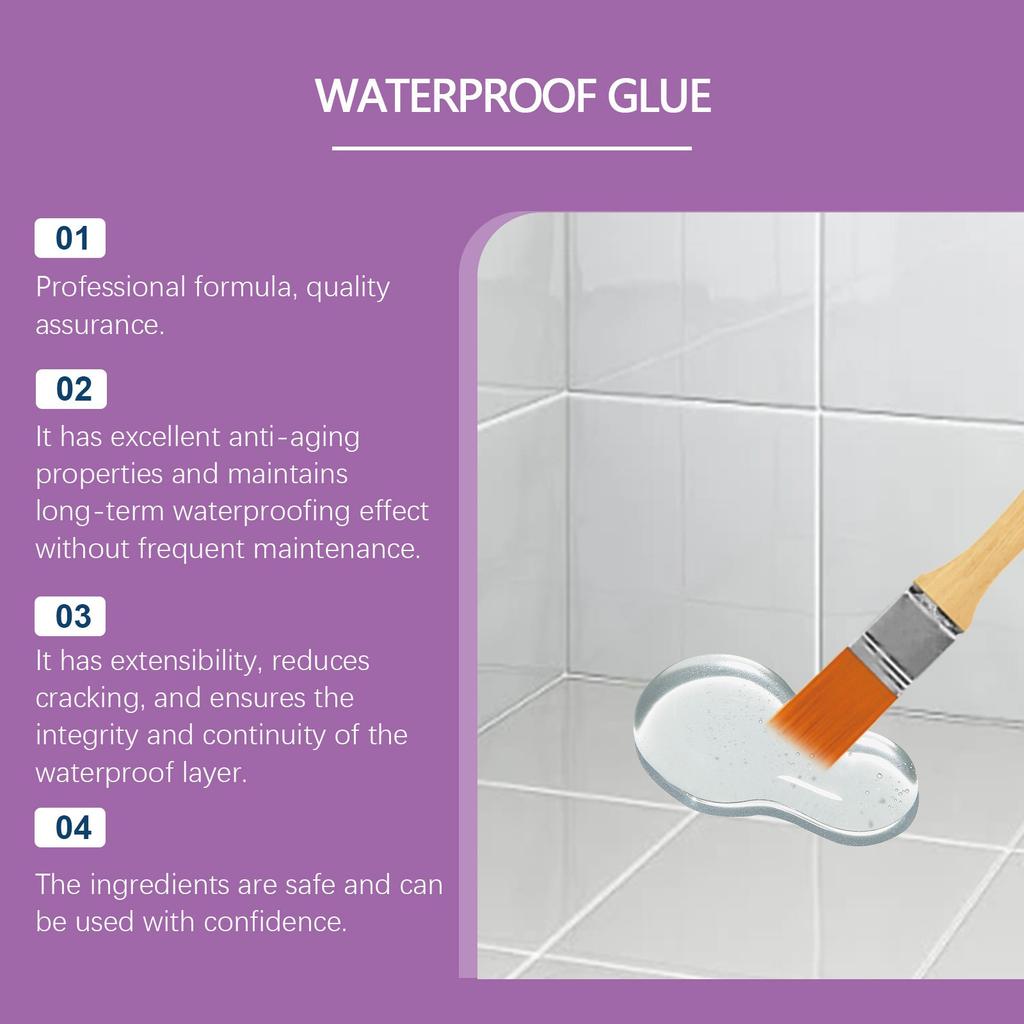 Vodotěsný těsnicí prostředek na praskliny střech, koupelen a stěn