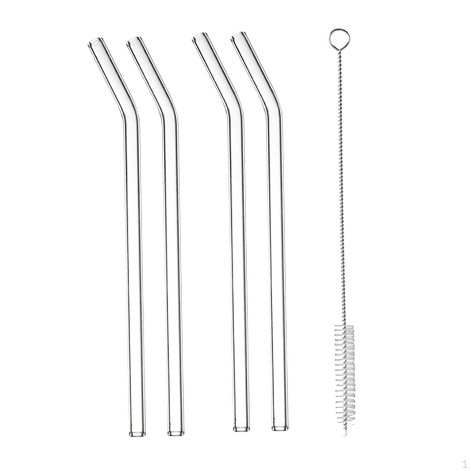 Набор из 4 прозрачных стаканов для смузи и напитков Style B