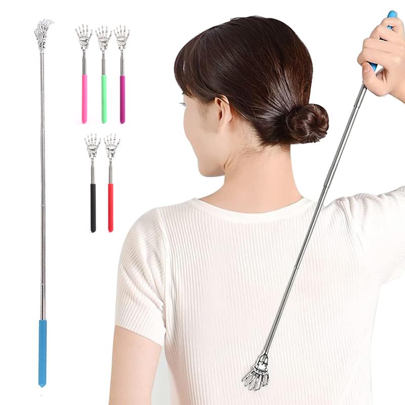 Skeleton Hand Back Scratcher Telescopic Stainless Steel Back Massager Body Scratcher Tool