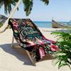Frohe Weihnachten Blumiges Feiertagsdesign Gemustertes Strandtuch Schnelltrocknend Perfekt für Reisen Outdoor-Sportarten Joggen den Strand und Schwimmen
