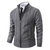 Autumn and Winter Cashmere Padded Warm Casual Men's Knitted Sweater Coat