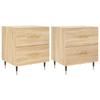 Nightstands (2 pcs) Sonoma Oak Finish 40 x 35 x 47.5 cm Engineered Wood