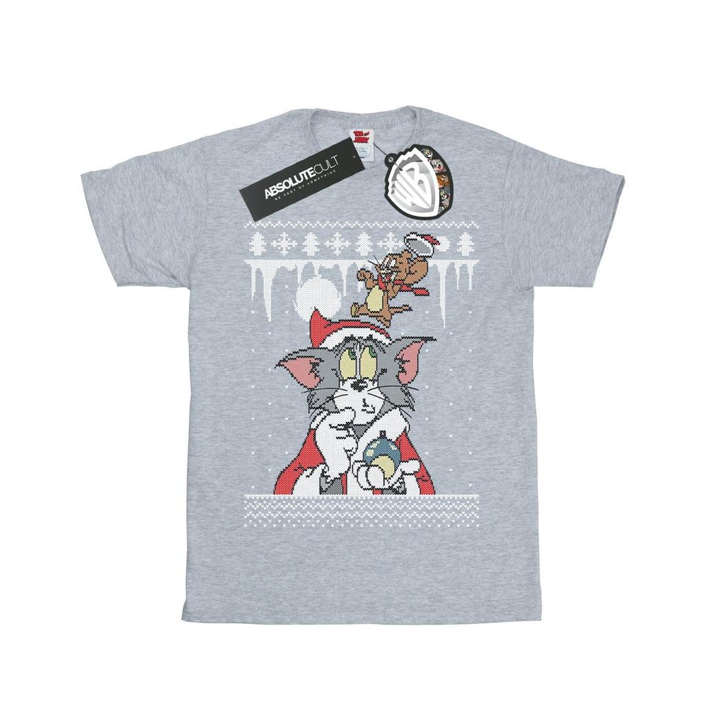 Tom and Jerry Boys Christmas Fair Isle T-Shirt