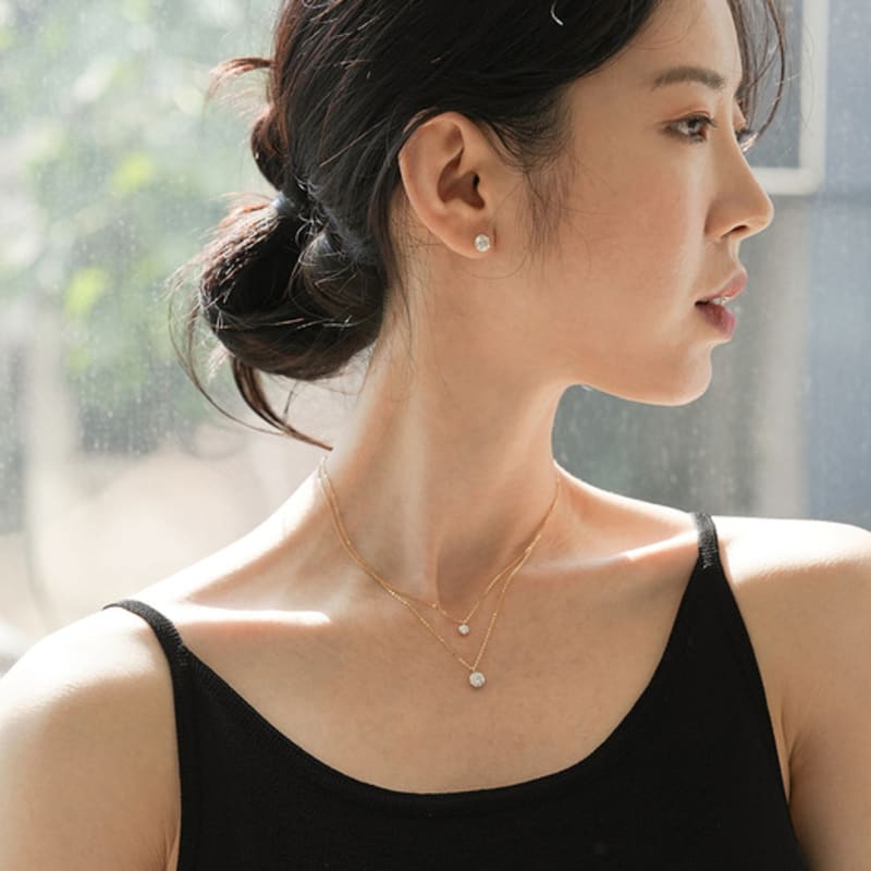 Modernlike Silver 925 Moissanite 6-prong Earrings 5th Anniversary