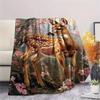 1 Peça Manta de Flanela com Estampa de Desenho Animado, Alta Qualidade Confortável para Todas as Estações, Decoração de Casa, Calor e Conforto, Perfeita para Presente de Natal Aniversário