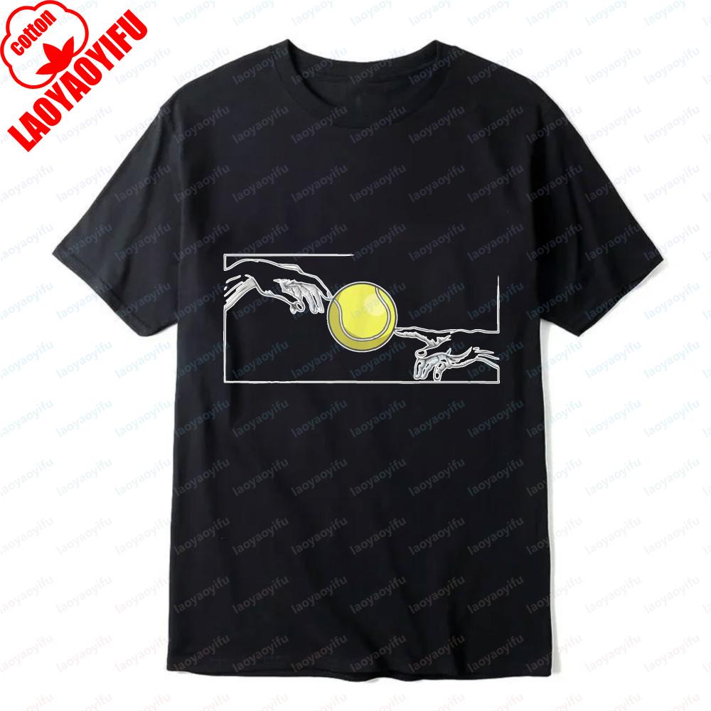 Tennis Ball and Hands Graphic Tshirt Outdoors Sport Unisex Tee Fun Sportswear Summer Casual Fashion Cotton Tops Women Ropa Mujer