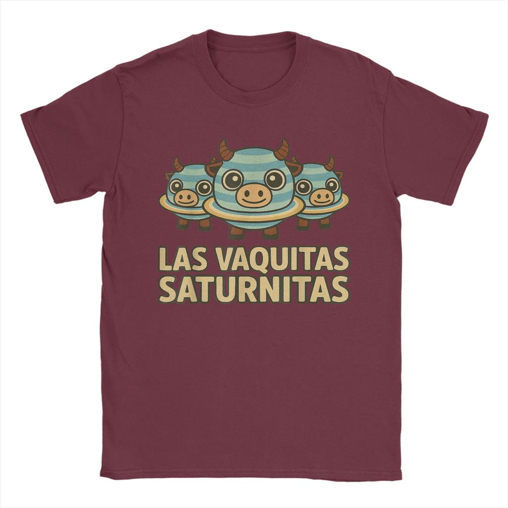 Casual T-Shirt Summer Las Vaquitas Saturnitas Funny Italian Brainrot Kids Meme T-Shirts  Tee Shirt for Men Short Sleeve Clothes