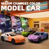 Mini Magic Water & Temp Color Change Alloy Car 1:64, Pull Back Racing Model with Durable Crash-Proof Slide for Boys Kids Gifts