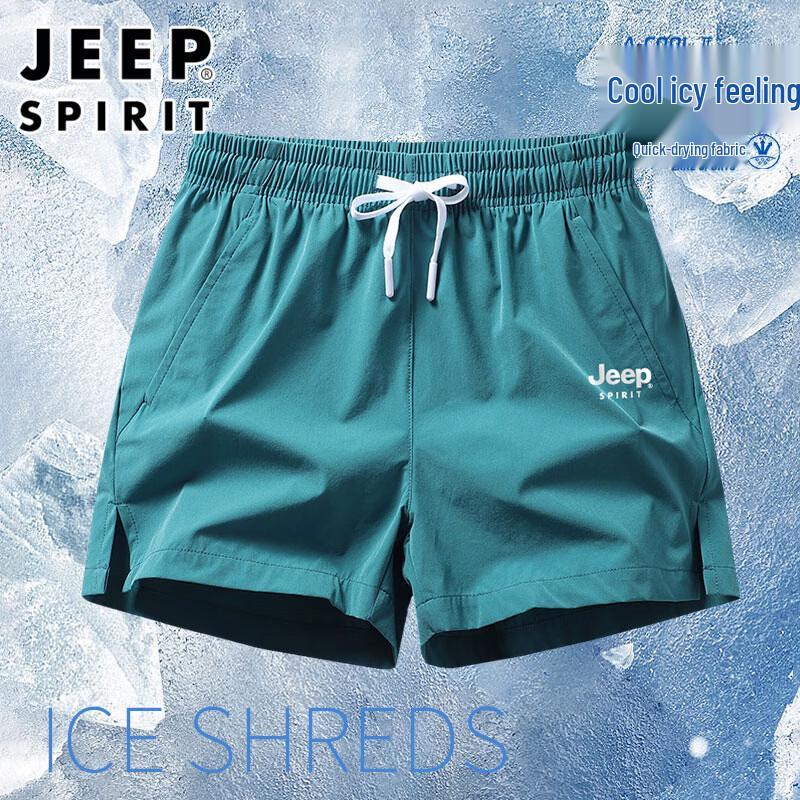 JEEP SPIRIT Men s Ice Silk Drawstring Shorts 3XL