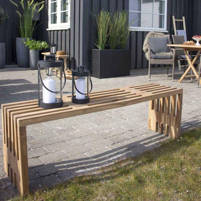 Banc - HOUSE NORDIC - BENIDORM - Teck - 90/140 cm - Intérieur - 2 personnes