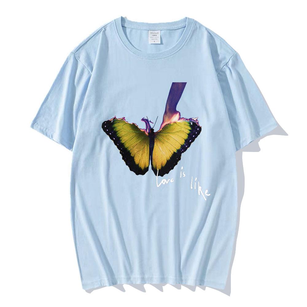 MAROON 5 Love Is Like Tour T-shirt Album Graphic Printing Tshirts Grunge Fashion Unisex Streetwear Cotton Summer Men T Shirt Top