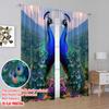 2pcs,2D plane printing Popular Curtain Panels Dueling Peacocks Polyester Easy Install (without rod) Home Decor Perfect for
