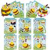 Creative Bee Cartoon Stickers Set - 8 Sheets for Phone Cases & Notebooks