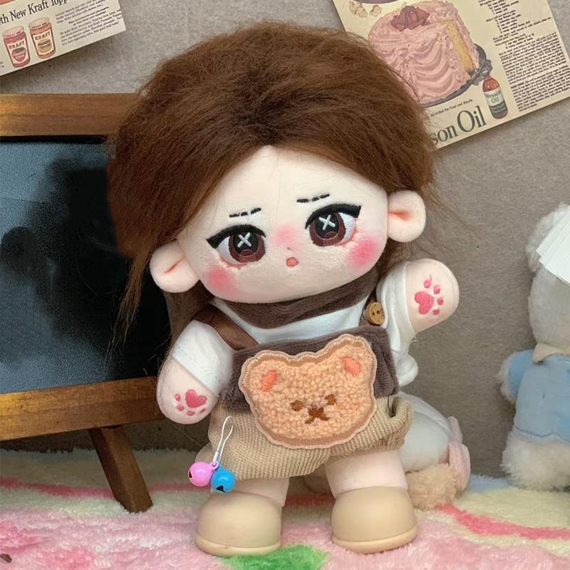 20cm Cute Cartoon Idol Cotton Doll Stuffed Plush Toy Dolls Can Change Clothes Fans Collection Gift for Girls Boys Kids