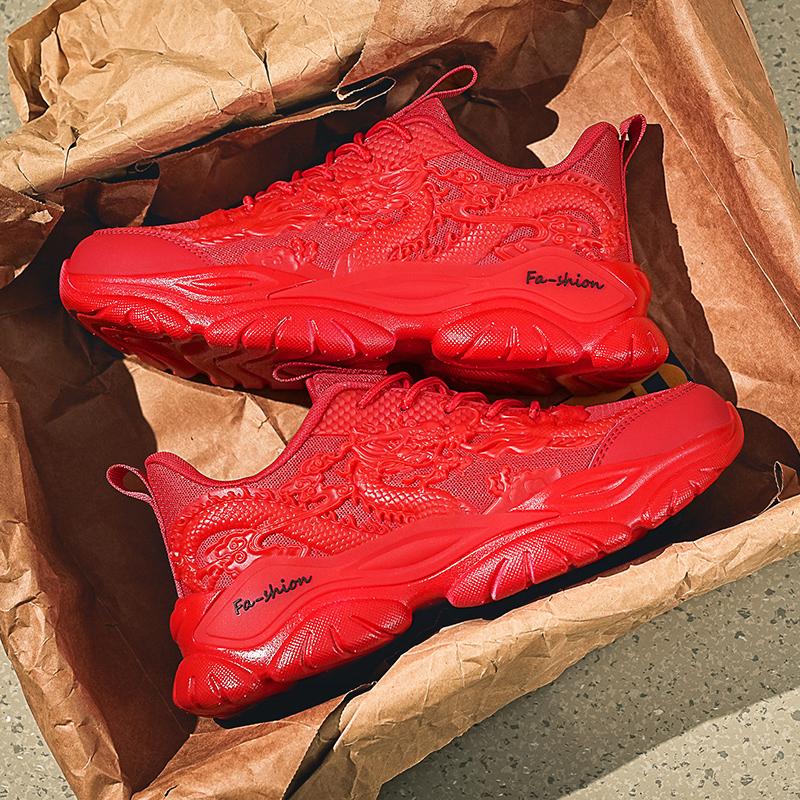 

Mens Sneakers Casual Lightweight Breathable Mesh Running Shoes Men Summer Sports Shoes Non Slip Walking Shoes for Men 39 красный