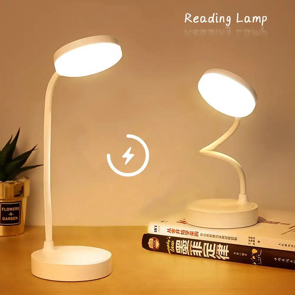 

1Pcs Eye Protection Reading Light with Clip Night Lamp USB Rechargeable Desk Lamp Bedhead Desk Study Small Table Lamp теплый белый