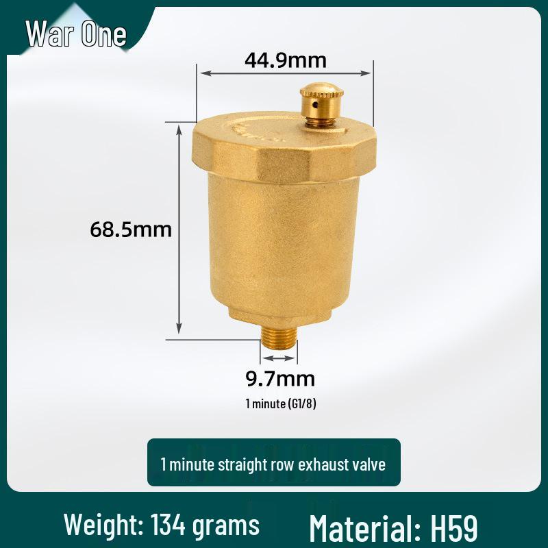 Copper Auto Air Vent Radiator Bleed Valve for Central Heating and Floor Heating Manifold (DN25).