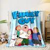 Cartoon Family Grouped Together with Large, Bold Text Above Them. for All Seasons Blanket Lunch Break Throw Gift
