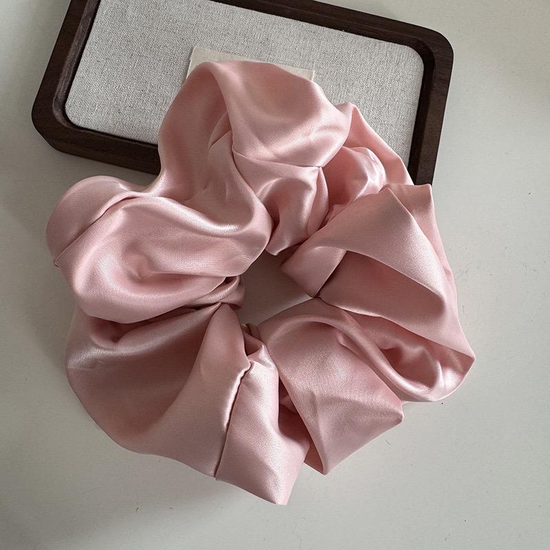 Large Scrunchies Satin Fabric Solid Color Hair Tie Elastic Hair Band Ponytail Holder Elegant Women Hair Accessories