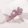Women Solid Color Strong Grip Hair Clip Exquisite Anti-slip Butterflies Decor Elegant Hairpin Hair Accessories